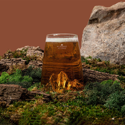 Topographic design glass: Mount Everest