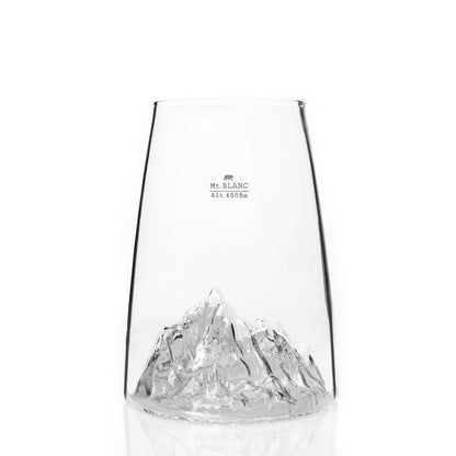 Topographic design glass: Mont Blanc