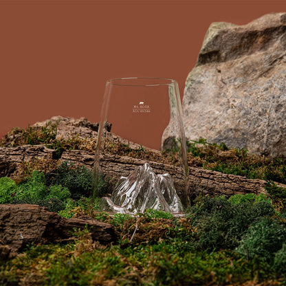Topographic design glass: Mont Rosa